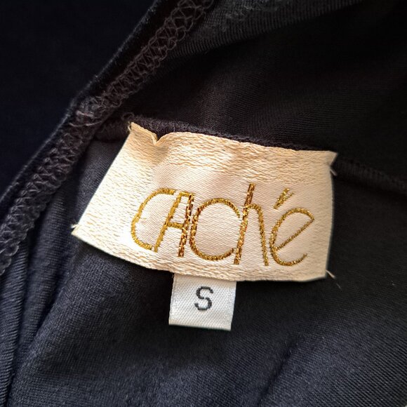 🖤 CACHE’ Black Velvet Bodycon Dress – Size Small Evening Wear Formal 🖤 - Picture 4 of 4